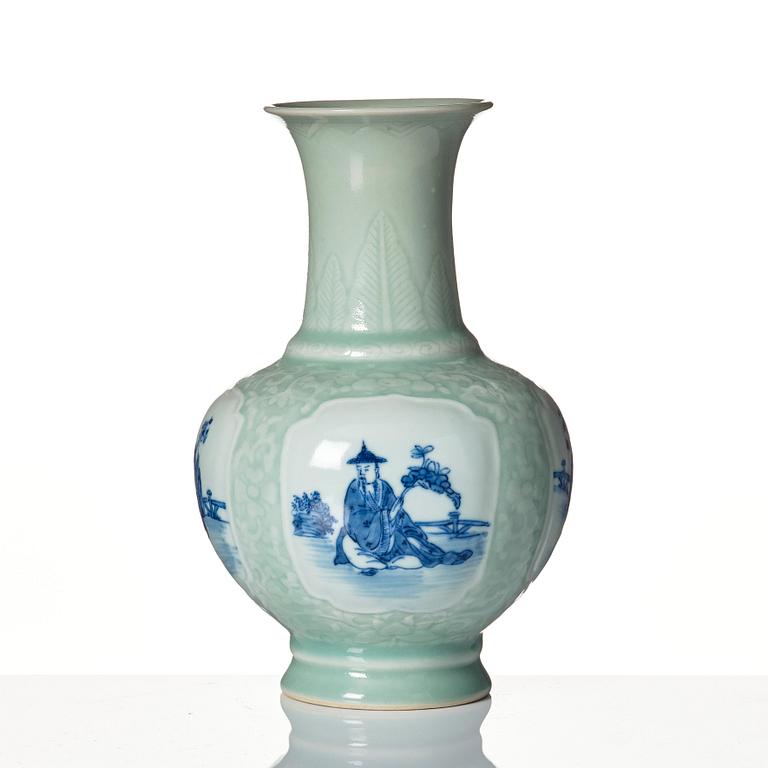 A Chinese Republic vase, with Qianlong mark.