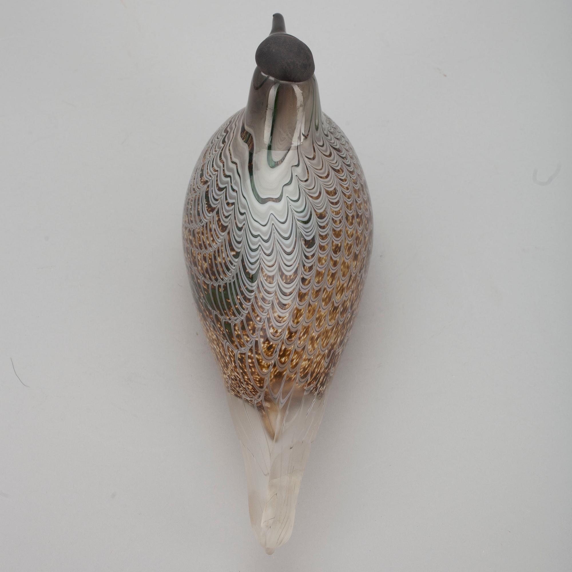 FÅGEL, glas, signerad Oiva Toikka Nuutajärvi, numrerad 897/3000.