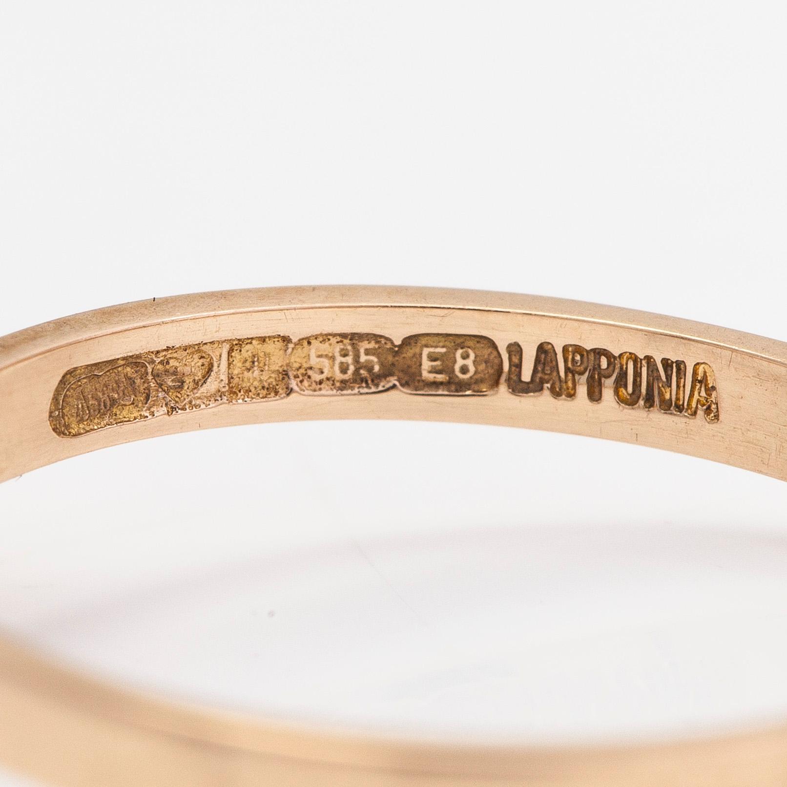 Björn Weckström, ring "Guldtorn", 14K guld, Lapponia 1982.