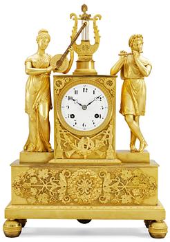 990. A French Empire mantel clock.
