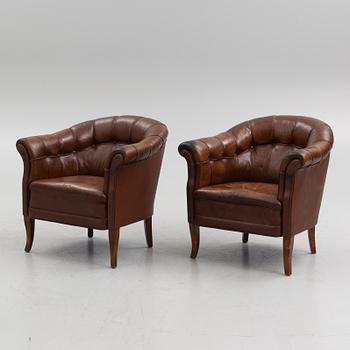 A pair of armchair, mid 20th Century.