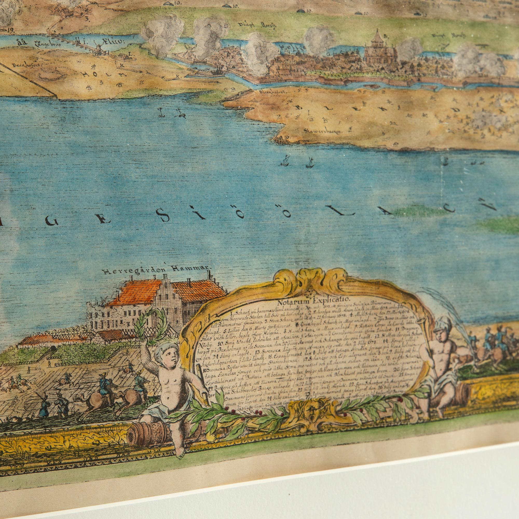 Map of Kristianstad, 1678.