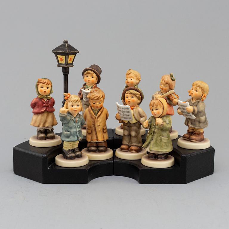 FIGURINER, 9 st, porslin, M J Hummel, Goebel, tidigt 2000-tal.