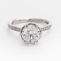 Ritani, ring, brilliant cut diamond 1.80 ct, 18K white gold.