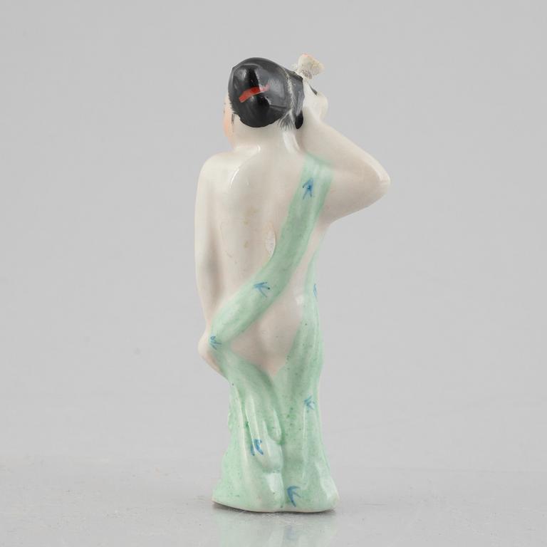 Two Chinese erotic porcelain figures, first part of the 20th century.