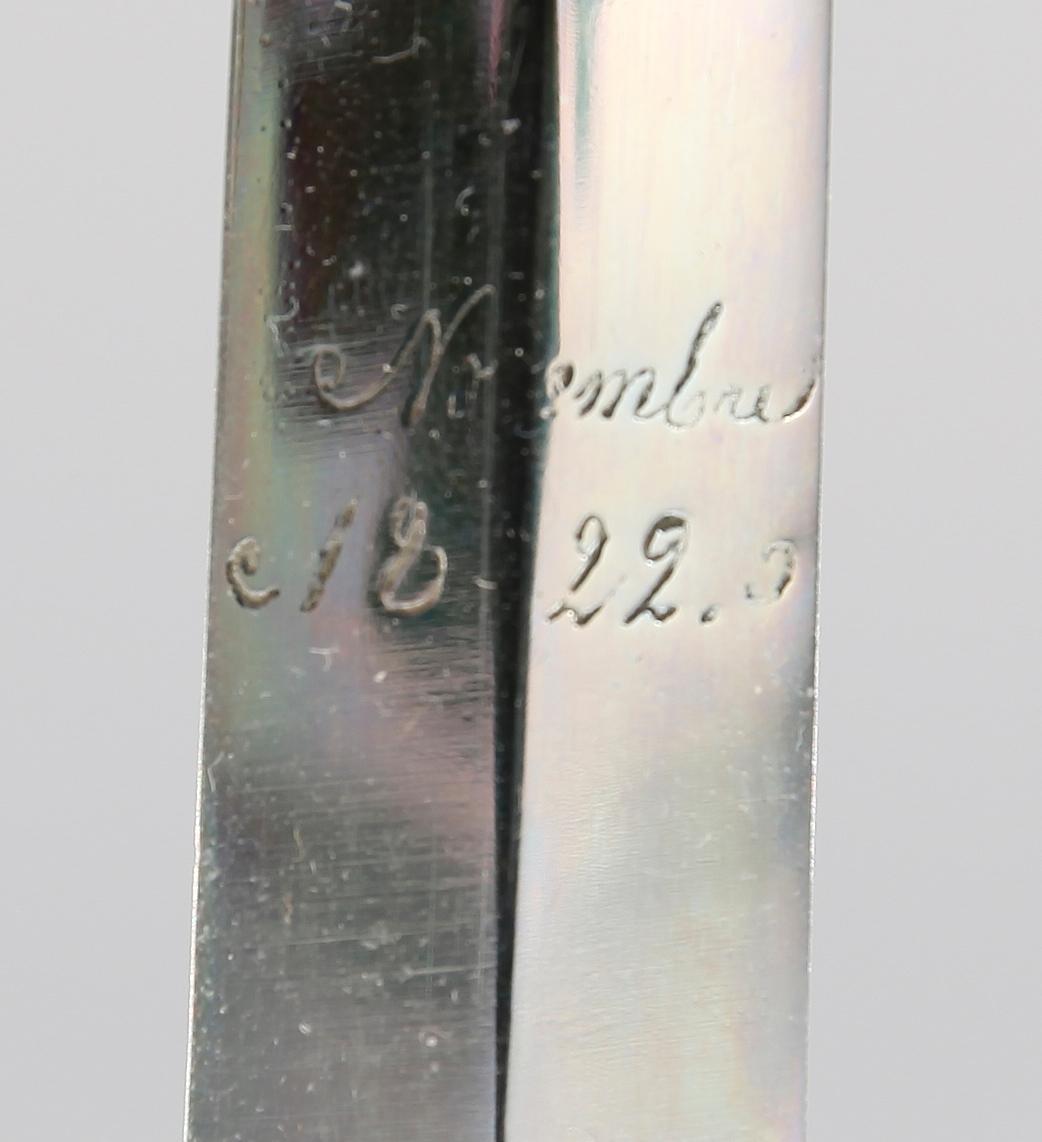 SVÄRD, klinga märkt Manufact Royale de Klingenthal, Novembre 1822.