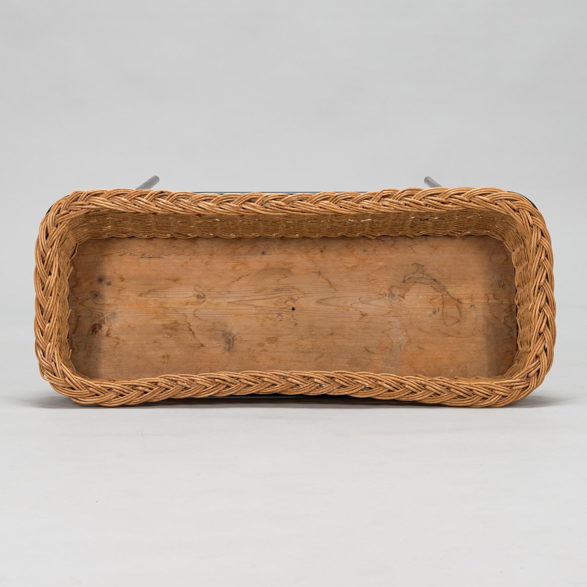 A 1950s/60s rattan flower stand.