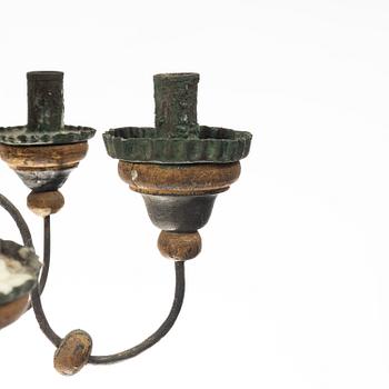 Candle holder. Folk art, Jämtland, late 19th century.
