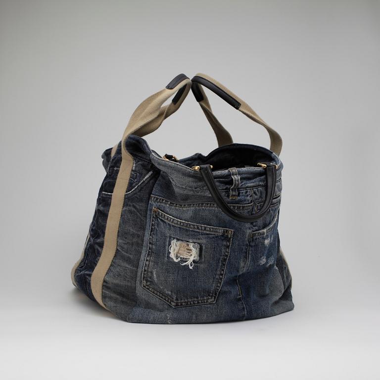 DOLCE & GABBANA, a jeans fabric bag, summer 2011.