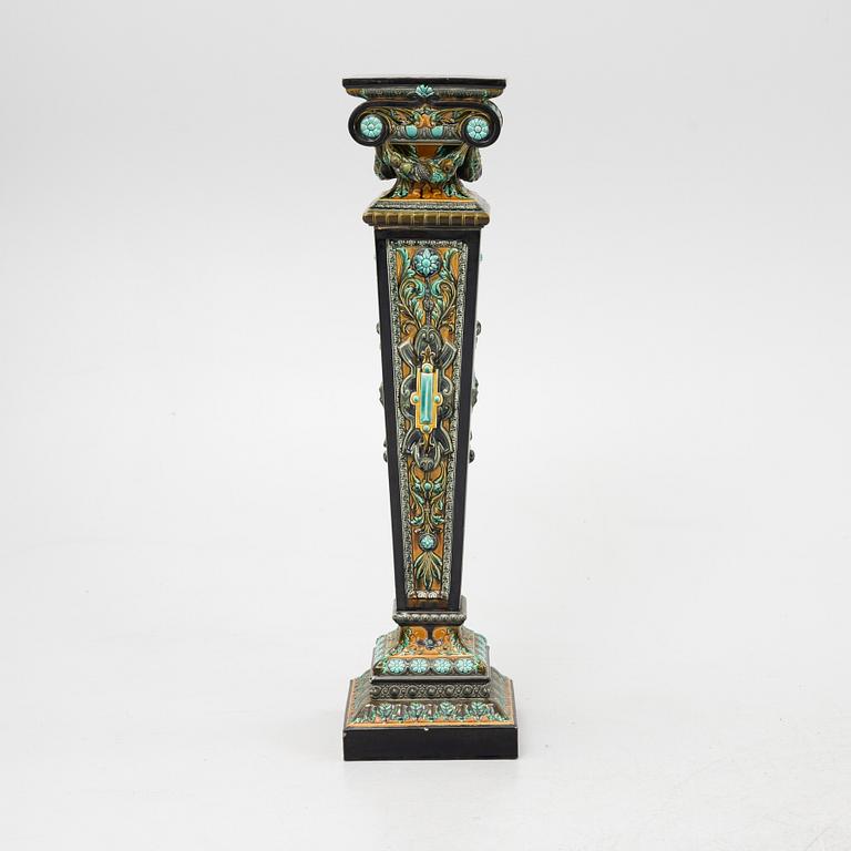 A ceramic pedestal, Rörstrand, circa 1900.