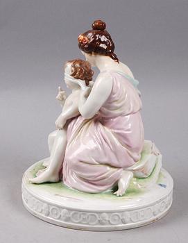 FIGURINGRUPP, porslin, Rudolstadt Volkstedt, Tyskland, 1900-tal.
