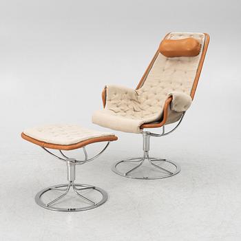 Bruno Mathsson, armchair with footstool, "Jetson", Dux samt Bruno Mathsson International.