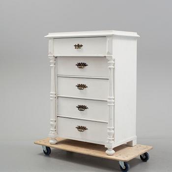 A late 19th century painted chest of drawers.