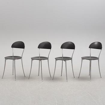 A set of four 'Tonietta' chairs by Enzo Mari, Zanotta, Italy, late 19th century.