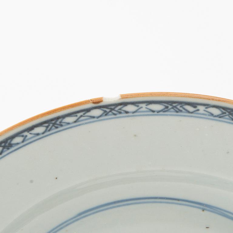 Plates, 6 pieces, China, 19th century, porcelain.