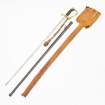 Sabel, svensk, m/1899 för officer, med balja.