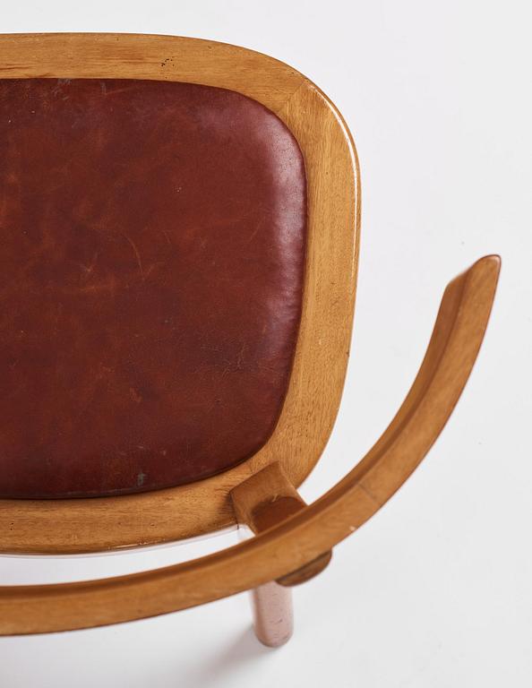 Gunnar Asplund, a set of eight mahogany chairs, Svenska Möbelfabrikerna, Bodafors, ca 1934-35, for the Bredenberg Department Store.