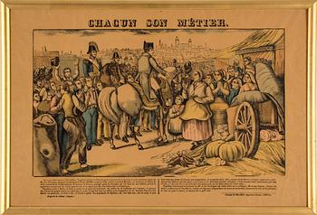 FRANCOIS GEORGIN, kolorerade träsnitt, 21 st, 1800-talets första hälft, tryckt av Libraire, Paris.