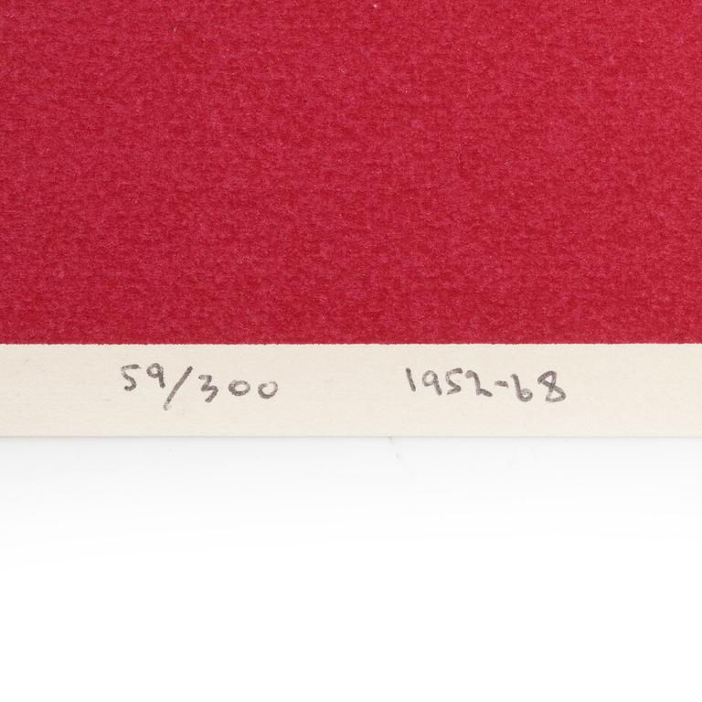 Olle Baertling, silkscreen in colours, 1952-68, signed 59/300.