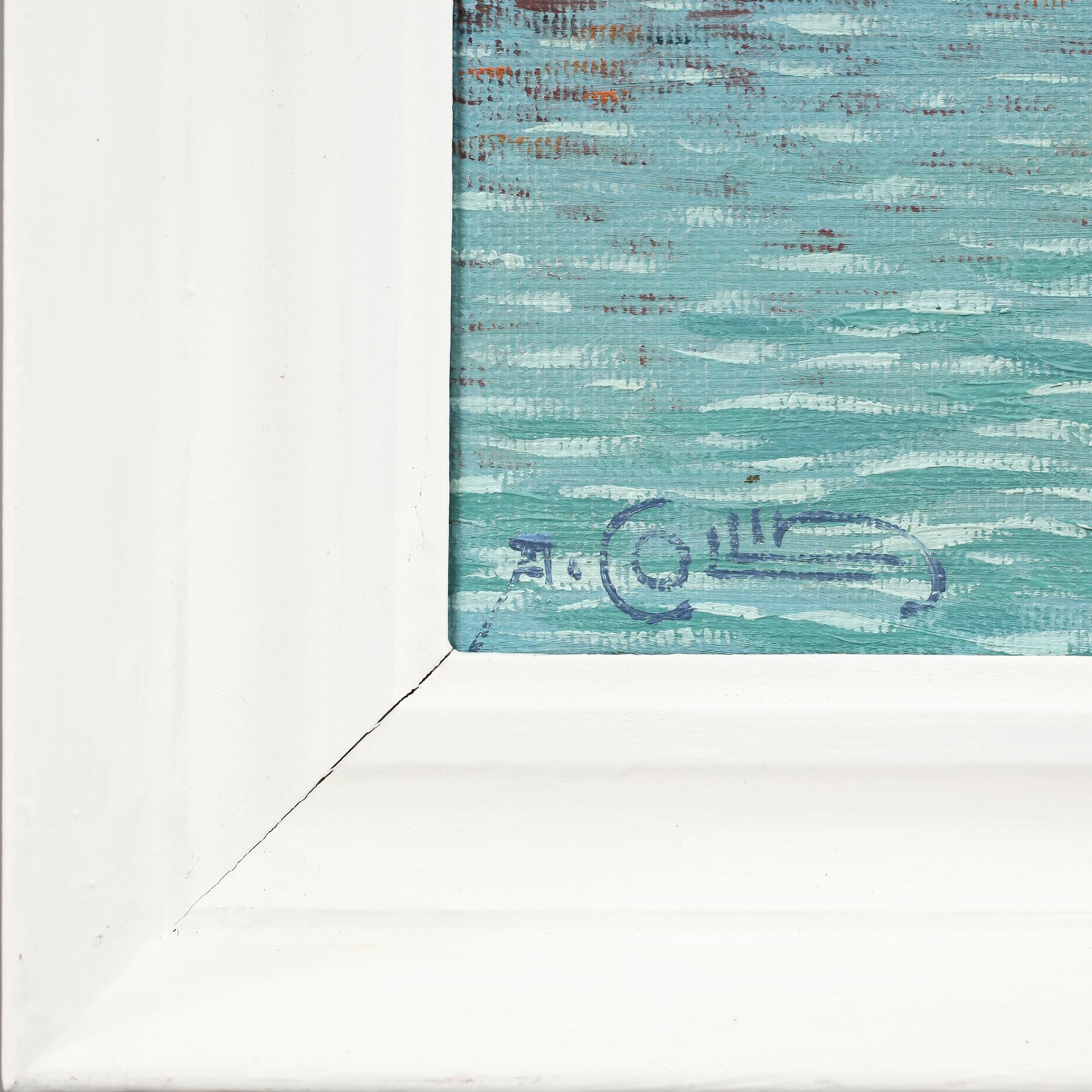 ALFRED COLLIN, olja på pannå, sign.