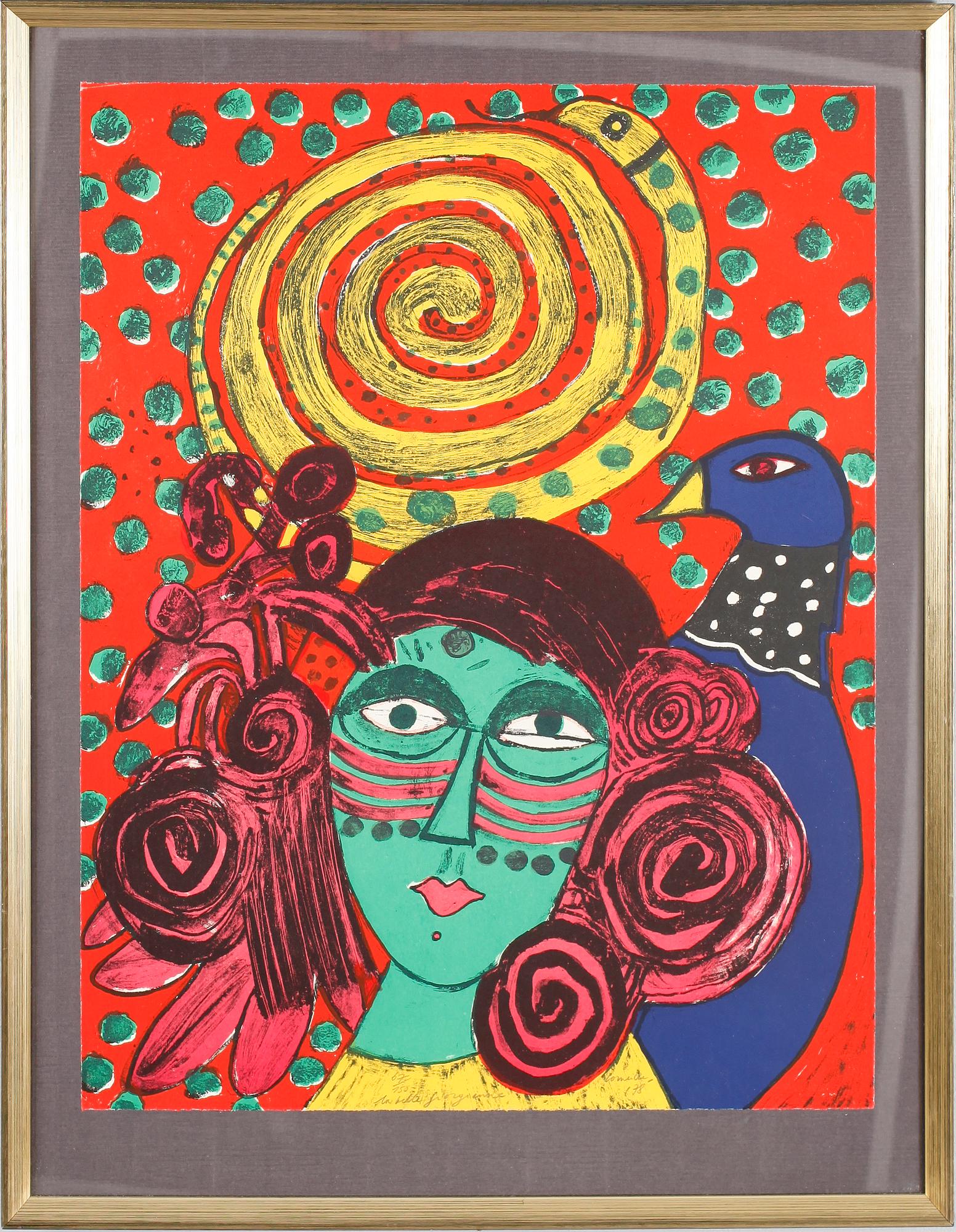 BEVERLOO CORNEILLE, färglitografi, signerad och daterad -78, numrerad 67/150.