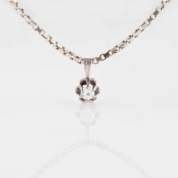 HÄNGE, med briljantslipad diamant ca 0.10 ct, Alton.