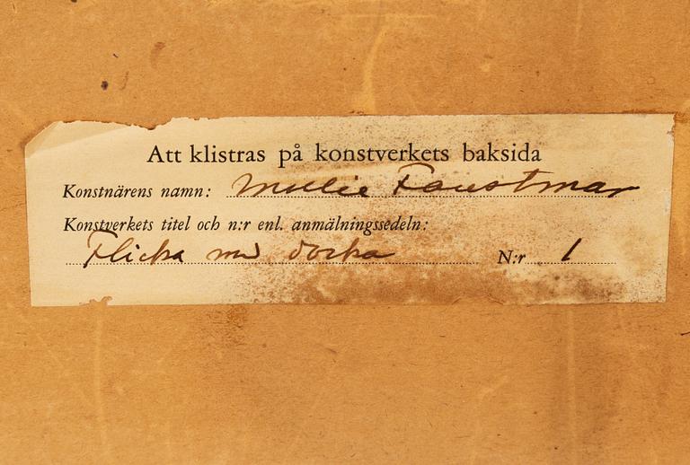 Mollie Faustman, gouache, signed.