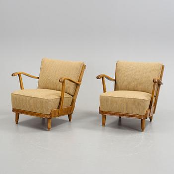 FÅTÖLJER, ett par, Svante Skogh, Svenska Möbelfabrikerna, 1940-tal.