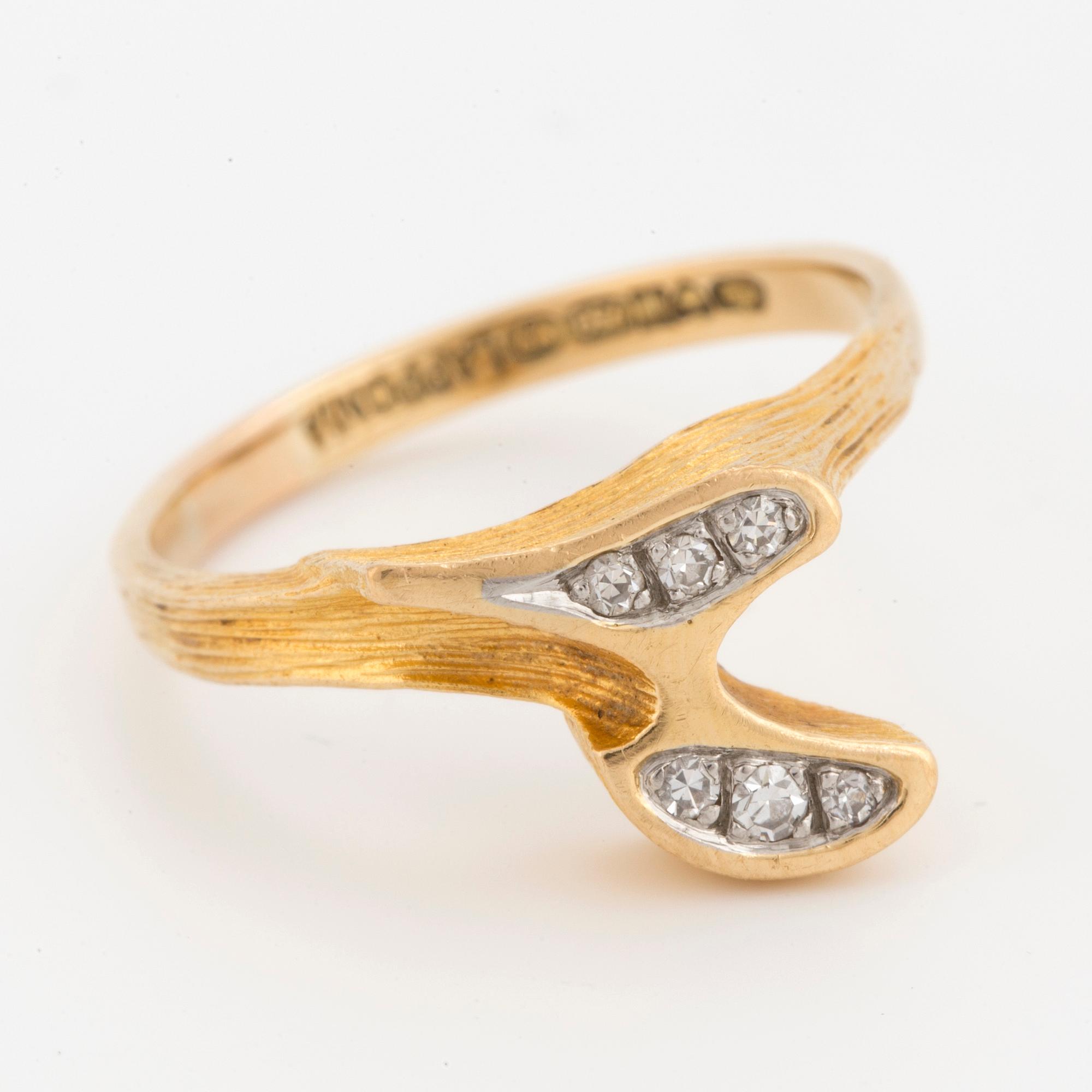 An 18K gold Lapponia ring.