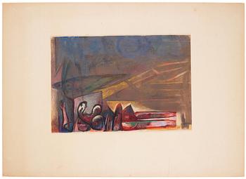 CO Hultén, mixed media, signed and executed in 1953.