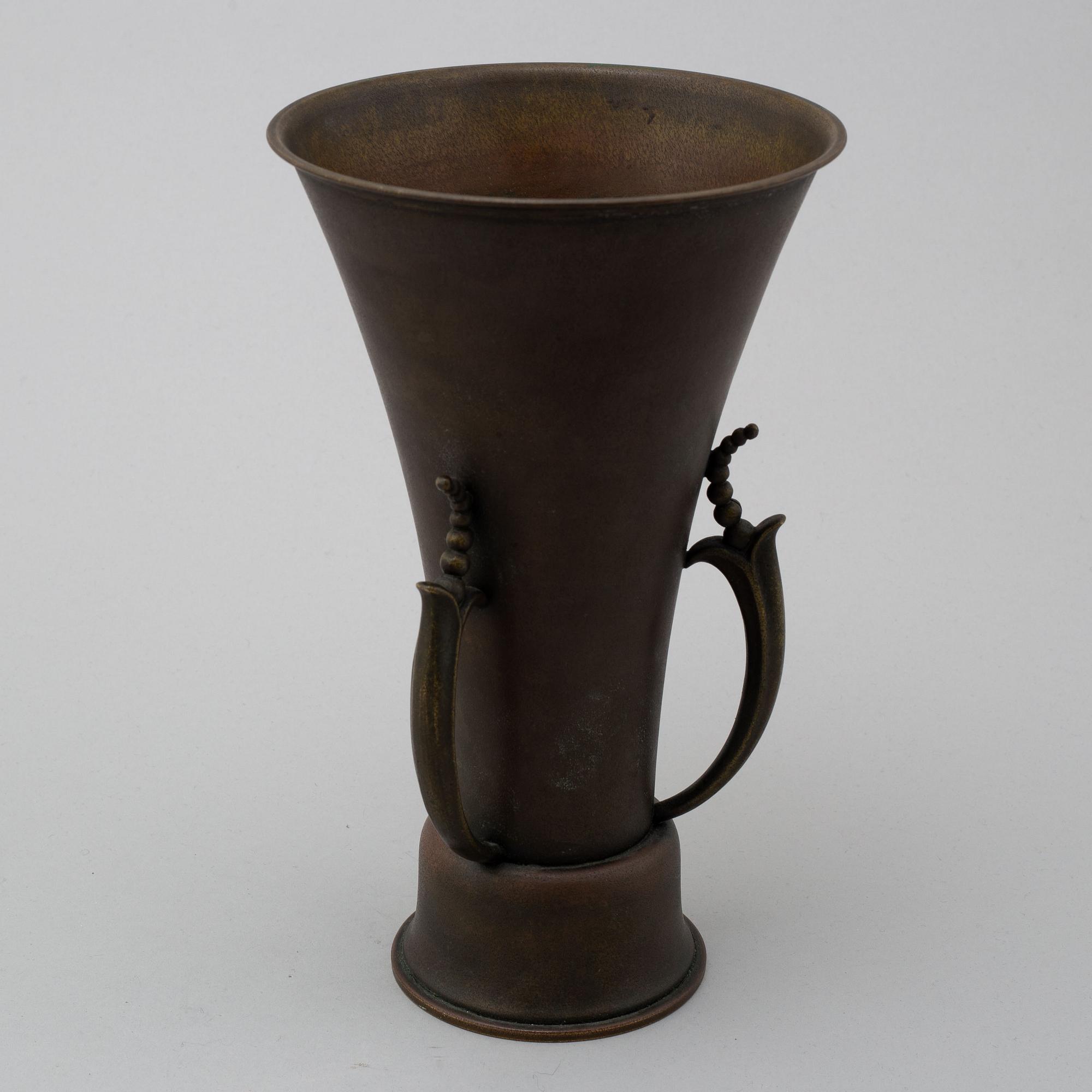 a Art Déco Ystad Brons vase.