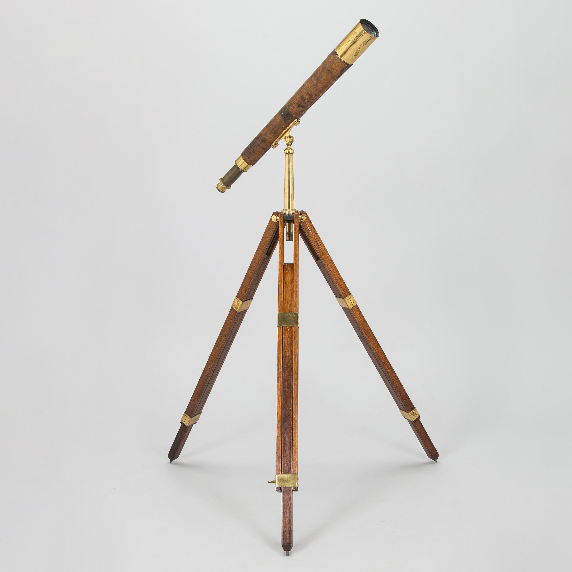 Teleskop med stativ, D. McGregor & Co Glasgow & Greenock, England, 1800/1900-tal.