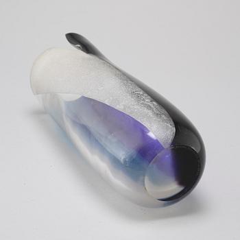 A glass vase by Mats Johansson for Målerås, signed and numbered 60/99.