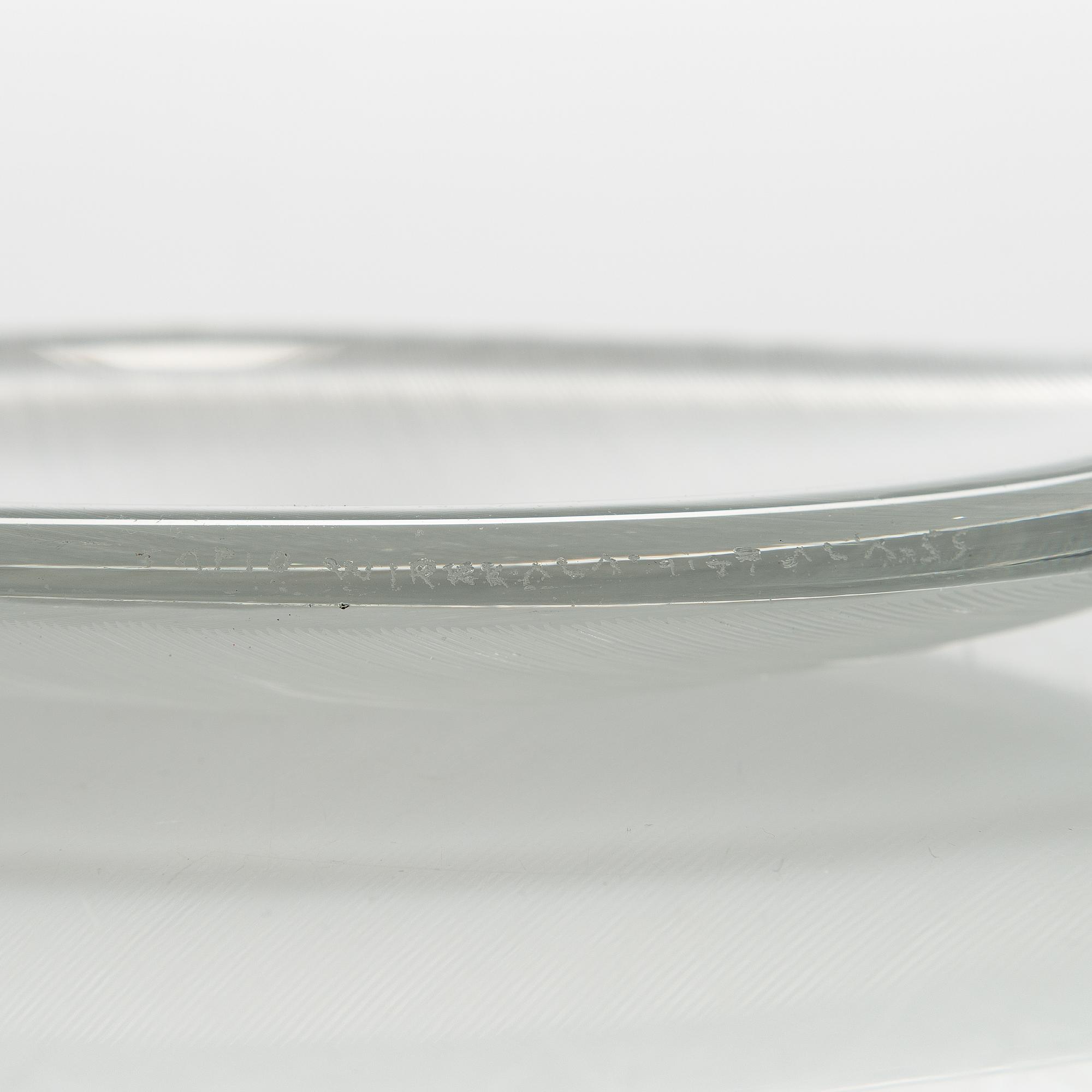 Tapio Wirkkala, art glass 'Lehti' (leaf), model 3337, signed Tapio Wirkkala Iittala -55.