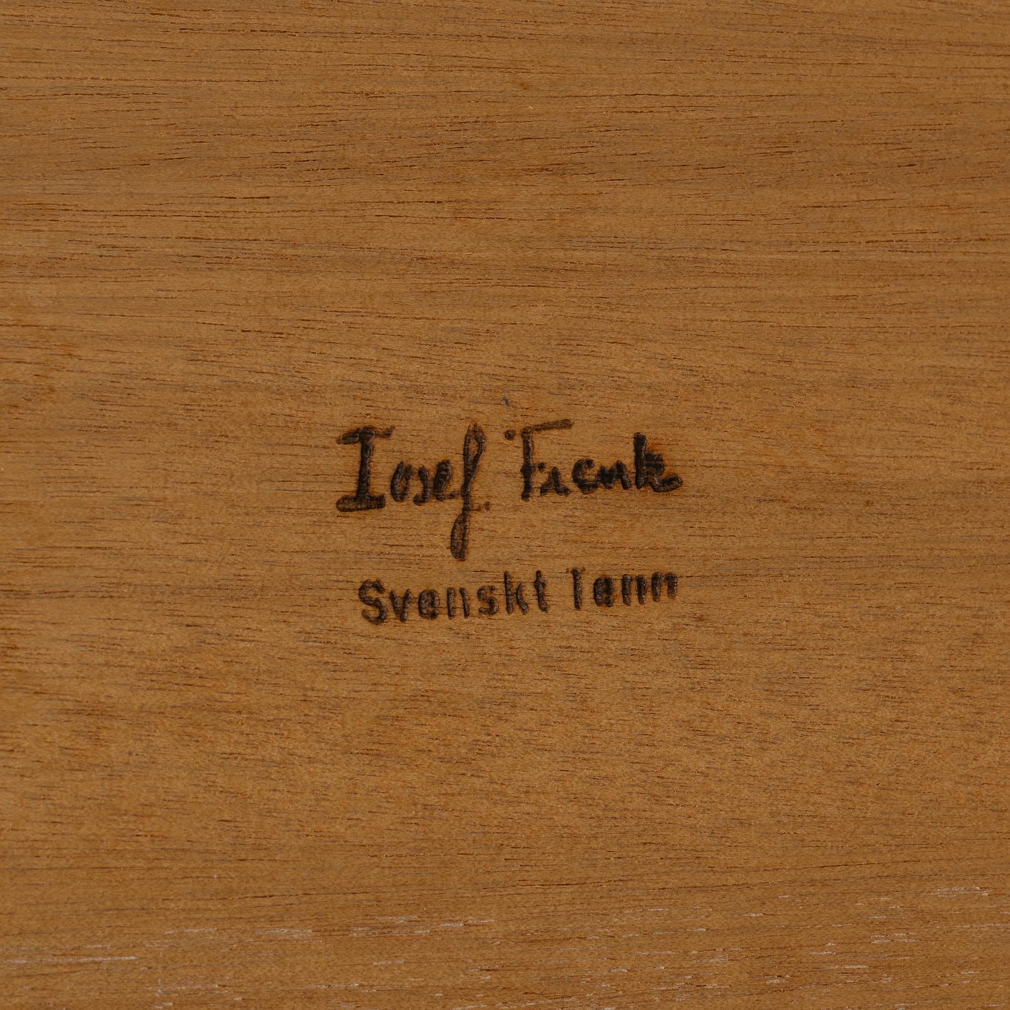 Josef Frank, a model B 2073 coffee table, 'Diplomat', Firma Svenskt Tenn, Sweden.