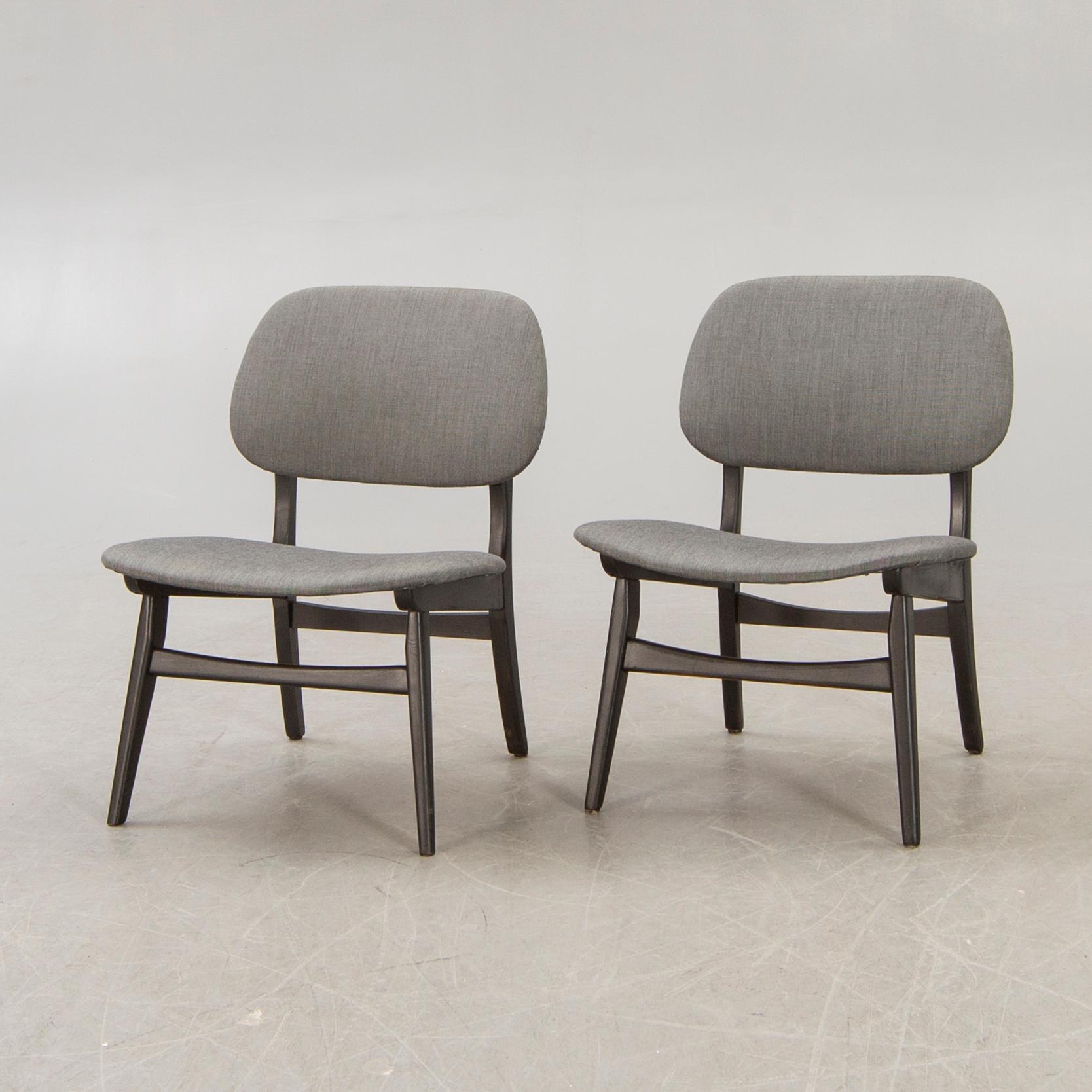 Chairs, a pair, 1950s-60s.