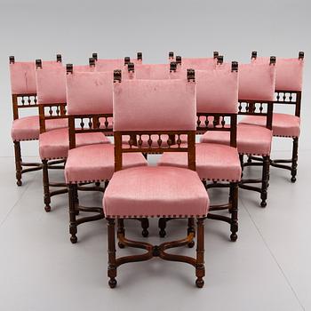 STOLAR, 10 st, barockstil, 1900-talets första hälft.
