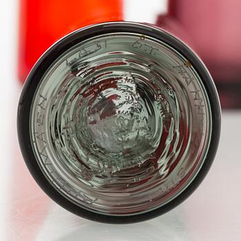 Nanny Still, a set of ten bottles signed Riihimäen Lasi O.Y Nanny Still.