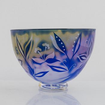 Jens Eltorp, unik skål, glas, Hetalåga, Småland.