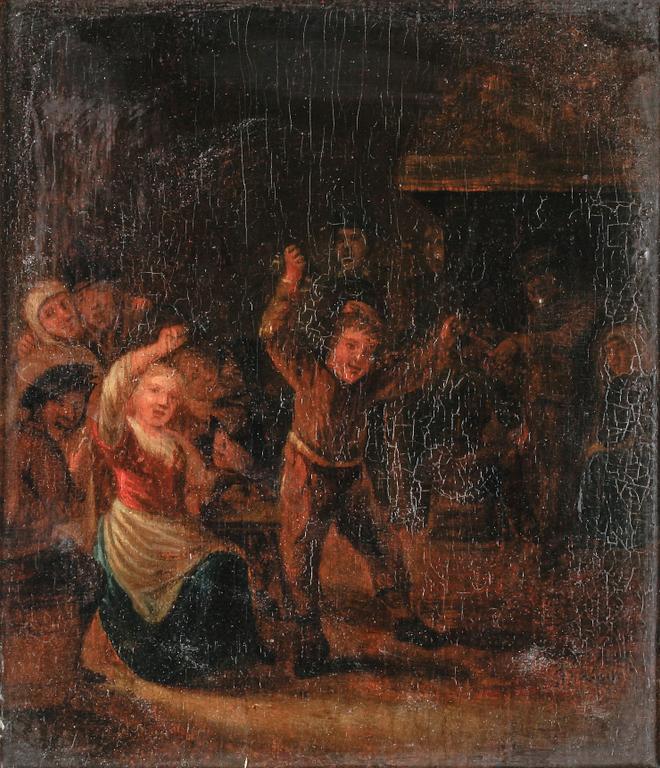 ADRIAEN VAN OSTADE, hans art, olja  på pannå.