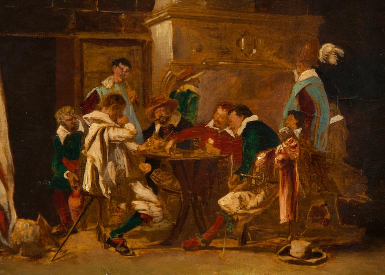 Ernest Meissonier, kopia efter, Kortspelsscen.