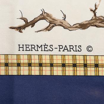 Hermès, scarf, "L'Hiver en Poste".