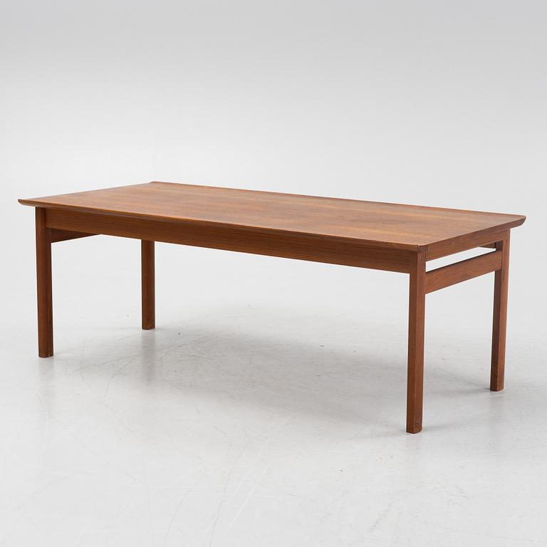 Tove & Edvard Kindt Larsen, a teak-veneered coffee table, Seffle Möbelfabrik, Sweden, 1960's.