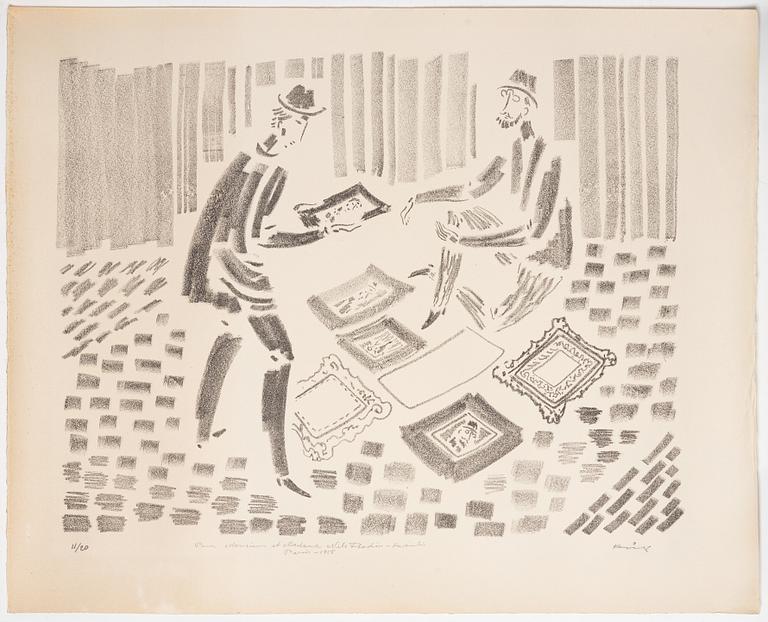 Vytautas Kasiulis, At the art dealer.