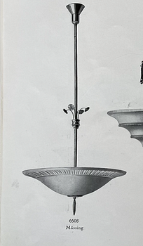 Harald Notini, a ceiling lamp model "6508", Arvid Böhlmarks Lampfabrik, 1920s-30s.