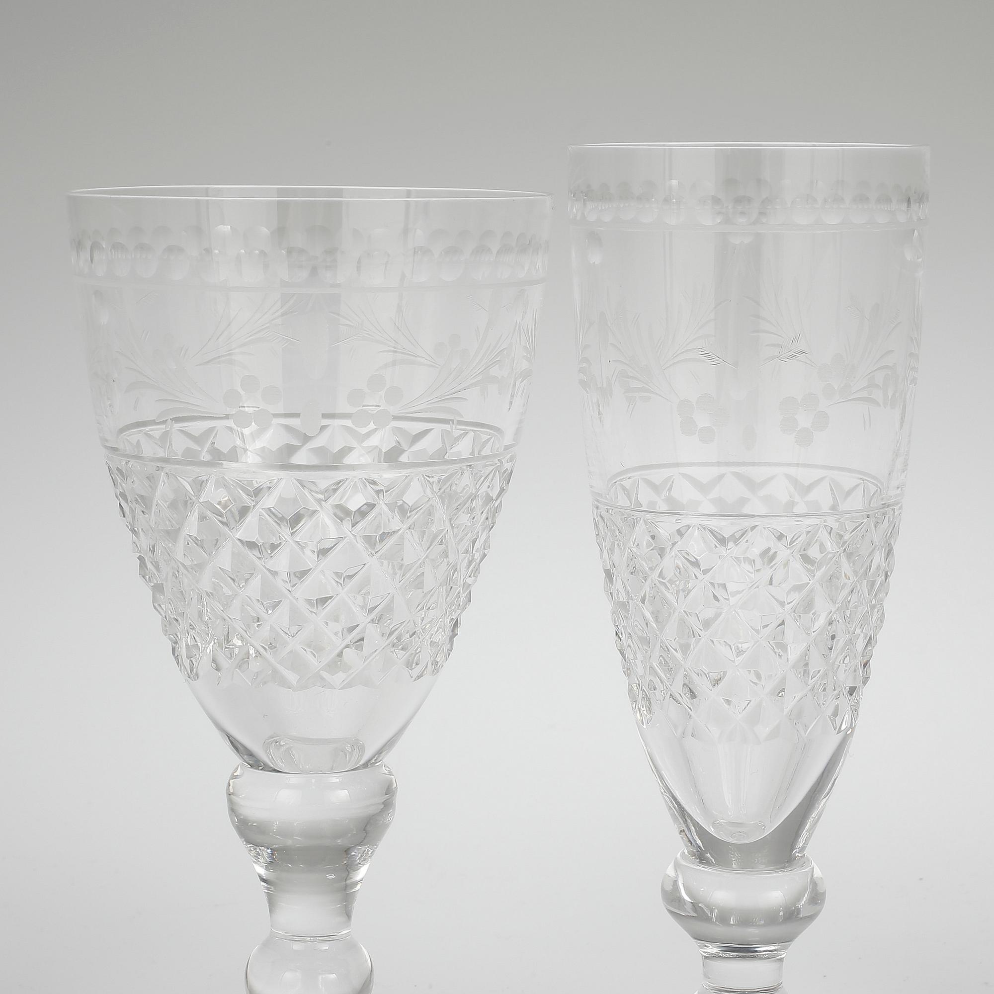 GLASSERVIS, 85 delar, "Elvira Madigan", Kosta.