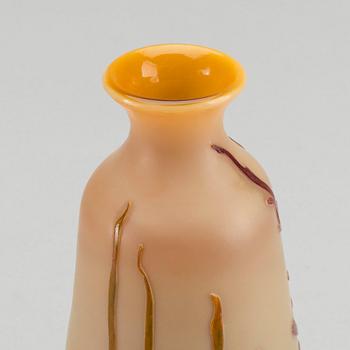 THEODORE LEGRAS, a cameo Art Nouveau signed glass vase.