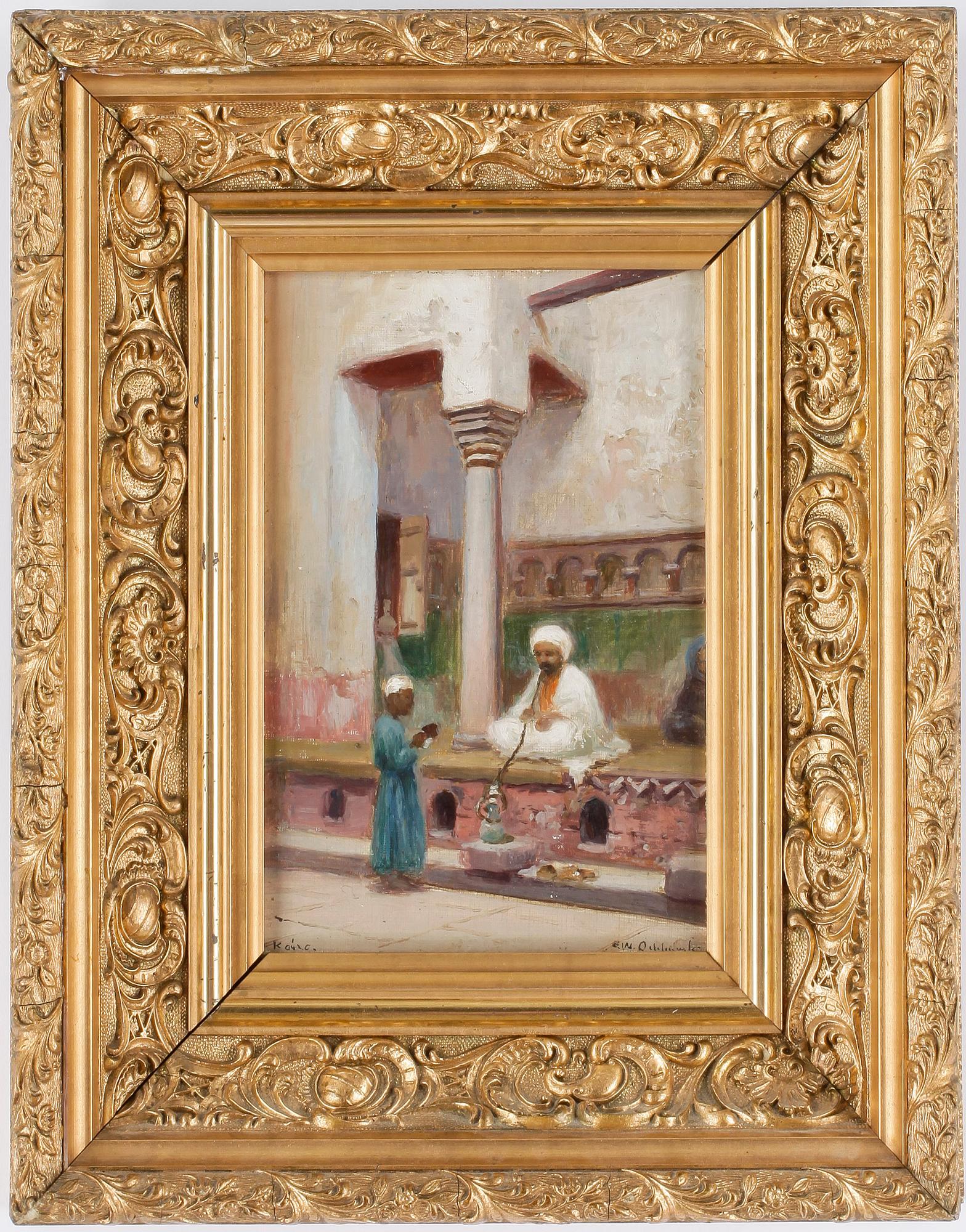 FRANS WILHELM ODELMARK, olja på pannå, signerad.