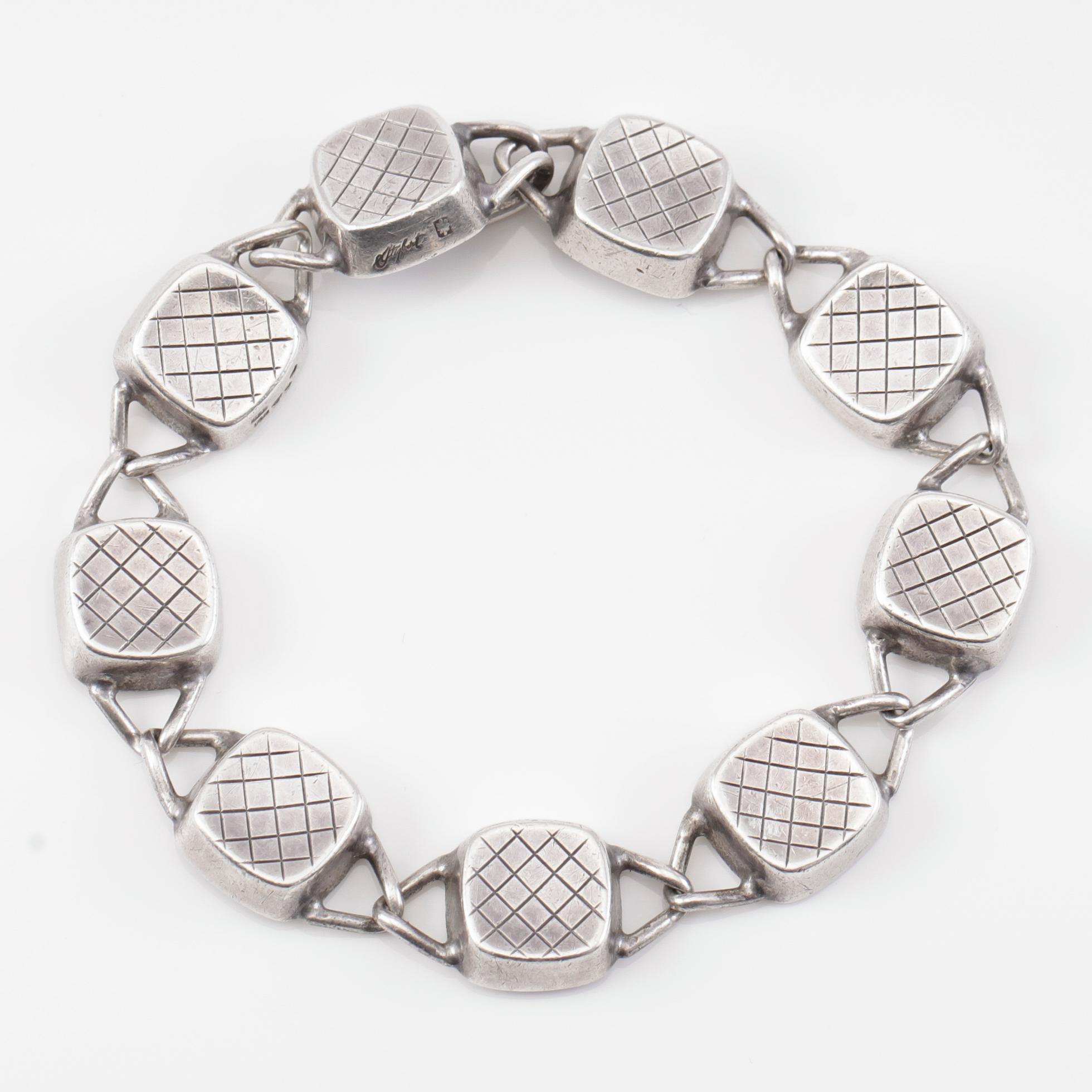 ARMBAND, sterlingsilver, Stigbert, 1955. Vikt ca 32 g.