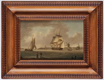 William Anderson, Full-rigger and yacht on the river.